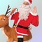 Santa Ride-A-Reindeer Adult Costume with Hat Jacket and Plush Reindeer Legs